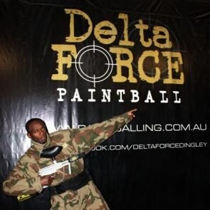 Usain Bolt at Delta Force Paintball