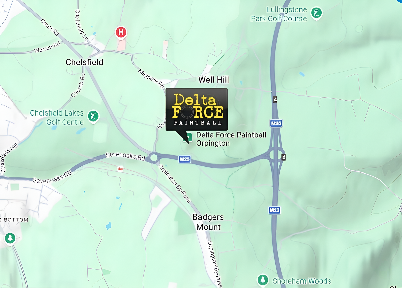 manchester paintball location map